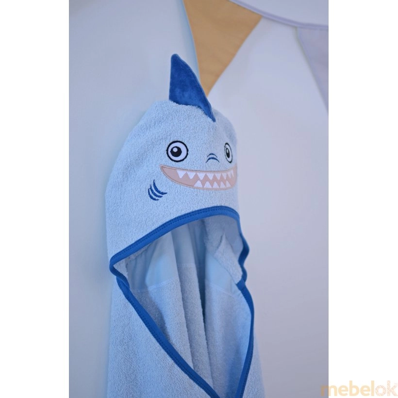 текстиль с видом в обстановке (Пеленка после купания Shark blue 80x120)