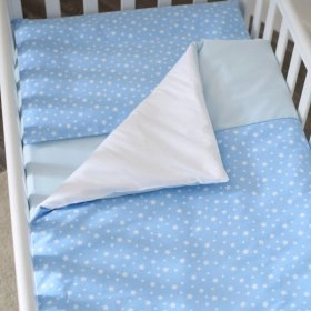Детский сменный комплект постельного белья Stars blue 3 единицы