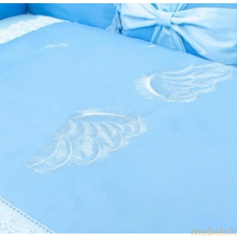 Комплект постельного белья Angel wings blue 6 единиц с другого ракурса