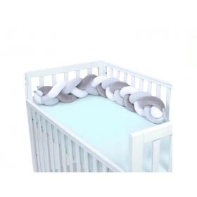 Захисний бампер-коса в дитяче ліжечко Grey Gradient 120x15