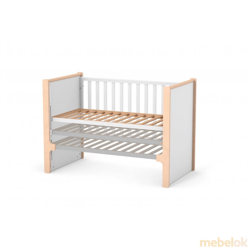 Кровать детская Ницца бело-буковый с другого ракурса