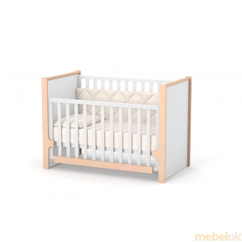 Кровать детская Ницца бело-буковый