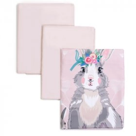 Дитячий змінний комплект постільної білизни Summer Bunny pink 3 одиниці