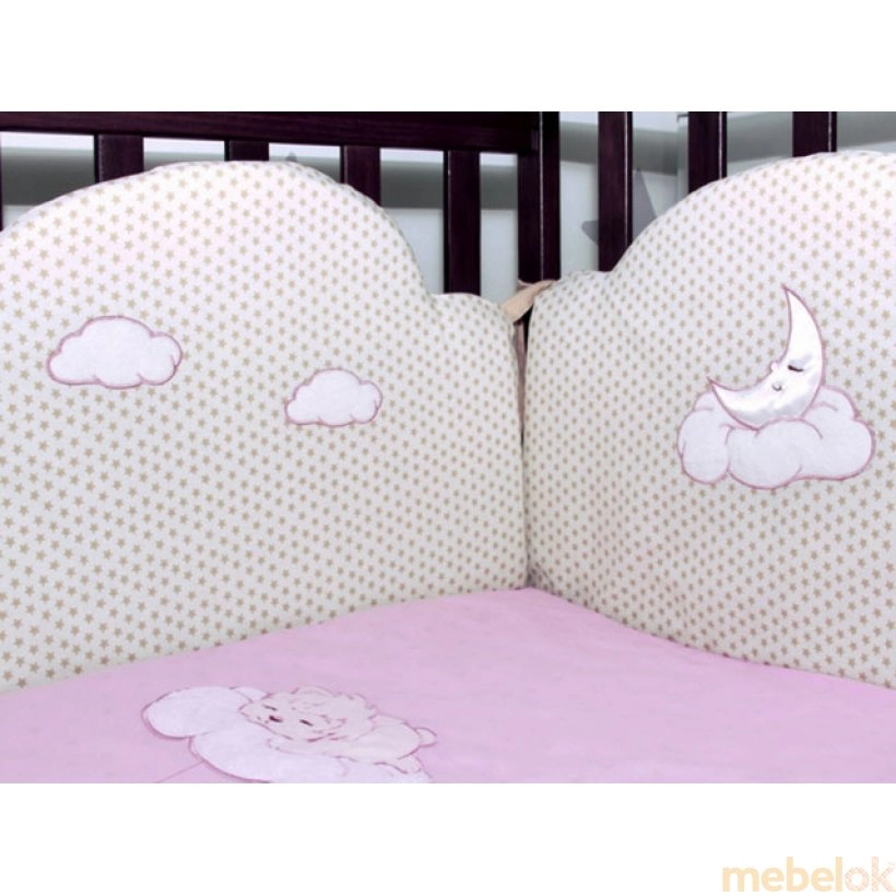 Защитный бампер в детскую кроватку Sleepyhead pink 4 единицы от фабрики Верес (Veres)