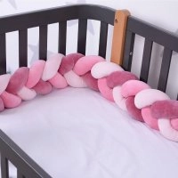 Захисний бампер-коса в дитяче ліжечко Pink Gradient 120x15