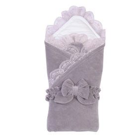 Конверт-одеяло Velour lace taup grey 80х80