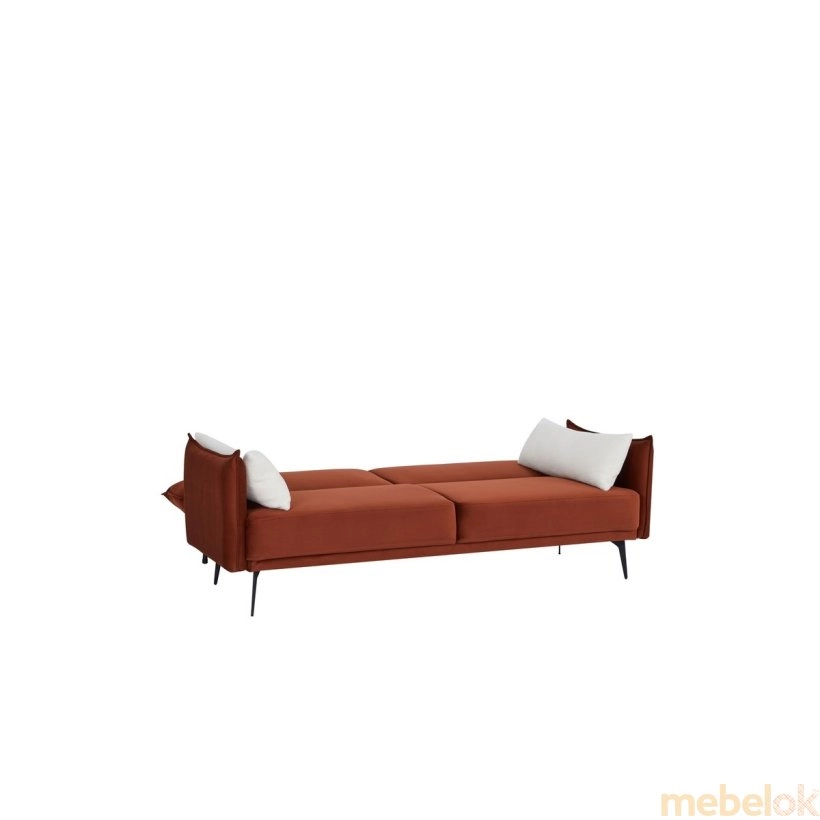 диван з виглядом в обстановці (Софа розкладна Пачо теракотовий)