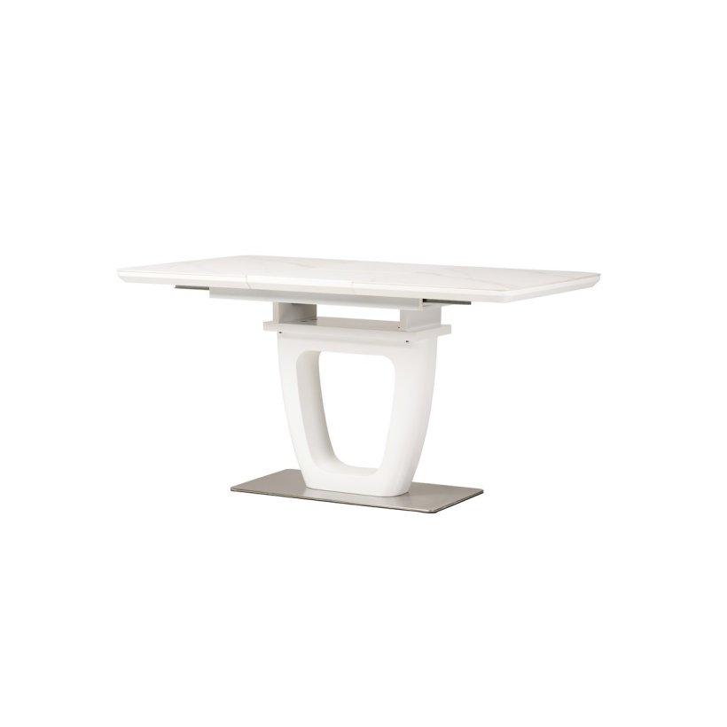 стіл з виглядом в обстановці (Стіл керамічний TML-860-1 білий мармур)