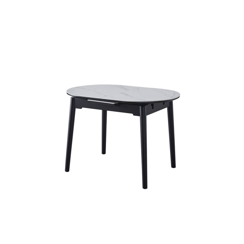 Керамічний стіл TM-85 білий мармур, чорний від фабрики Vetro Mebel (Ветро мебель)
