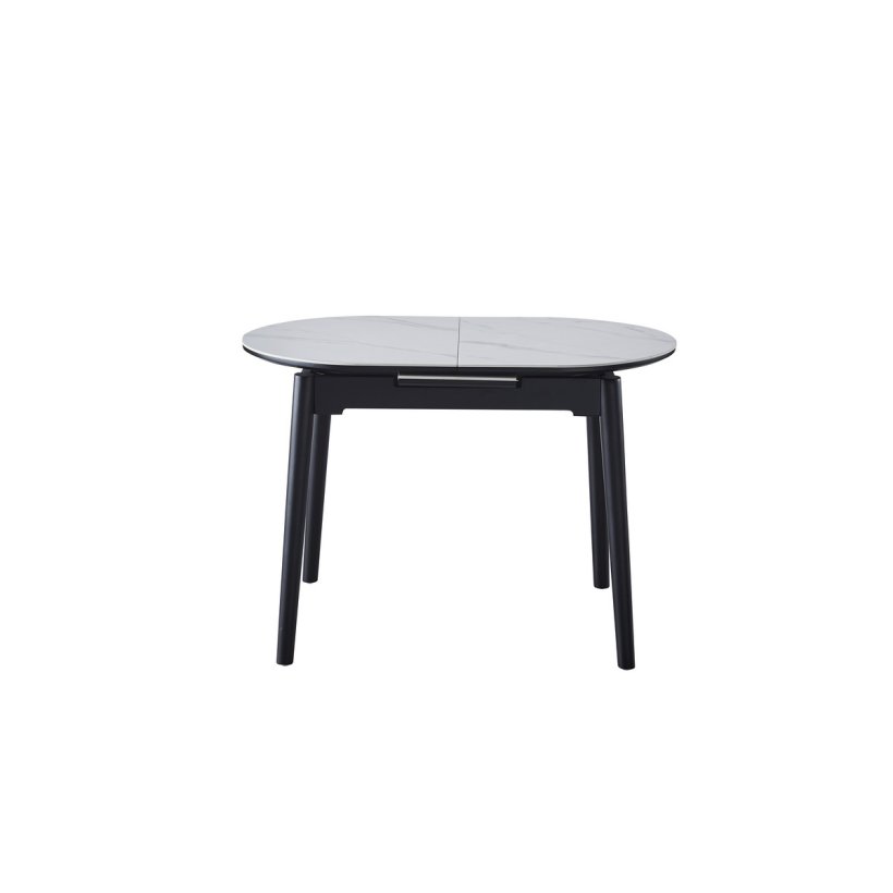стіл з виглядом в обстановці (Керамічний стіл TM-85 білий мармур, чорний)