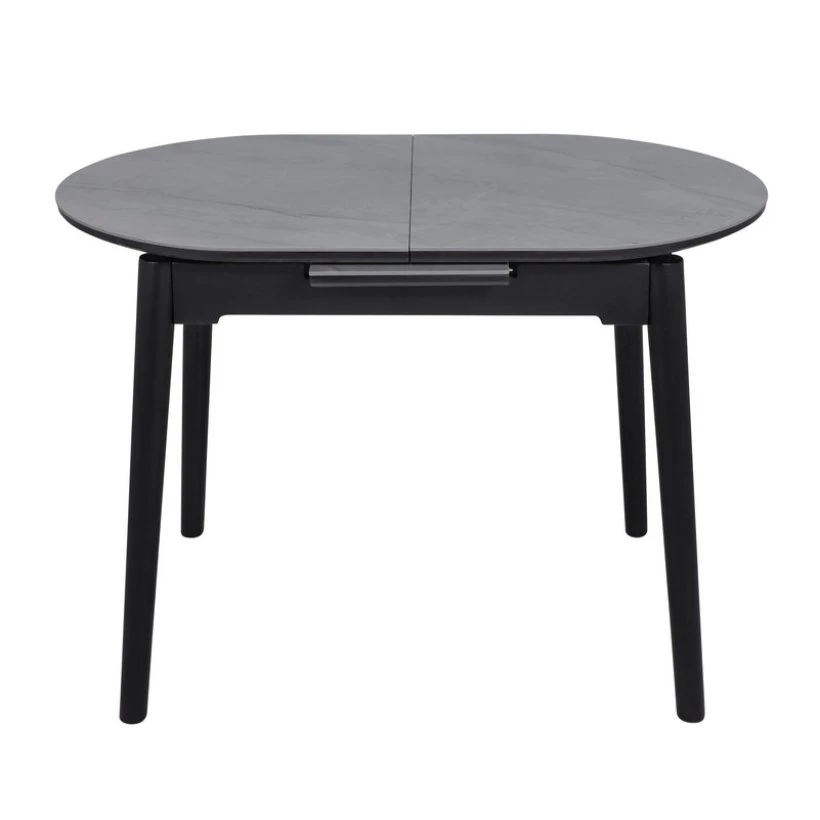 стол с видом в обстановке (Керамический стол TM-85 ребекка грей,  серый)