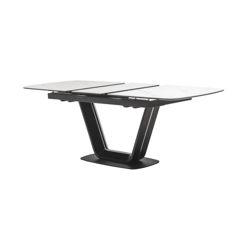 стіл з виглядом в обстановці (Керамічний стіл TML-870 білий мармур)