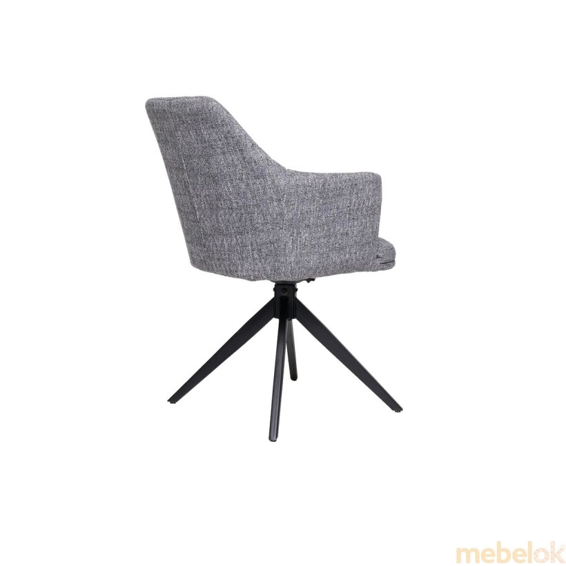 Стілець поворотний R-95 сірий + чорний від фабрики Vetro Mebel (Ветро мебель)