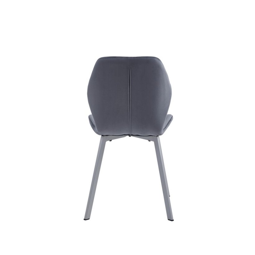 стілець з виглядом в обстановці (Стілець N-54 темно-сірий велюр, сірий)