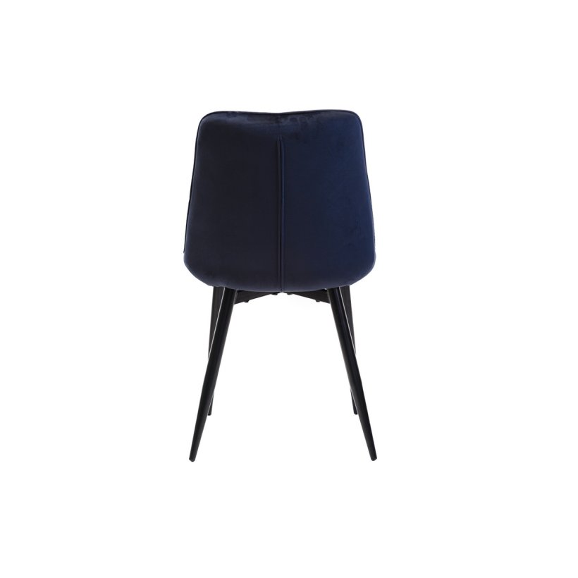 стул с видом в обстановке (Стул N-46 чернильно-синий вельвет)