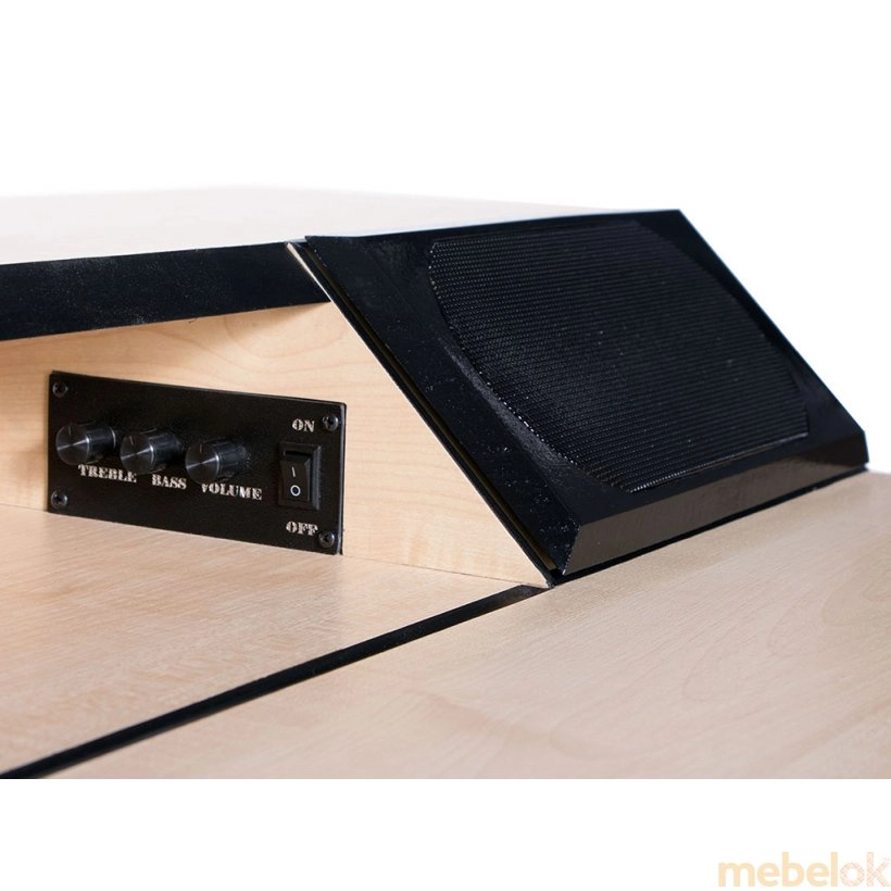 стол с видом в обстановке (Компьютерный стол с акустической системой CTA 3 Lite Maple)