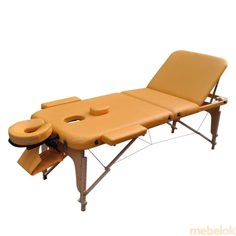 Масажний стіл дерев'яний ZET-1047 YELLOW розмір L (195x70x61)