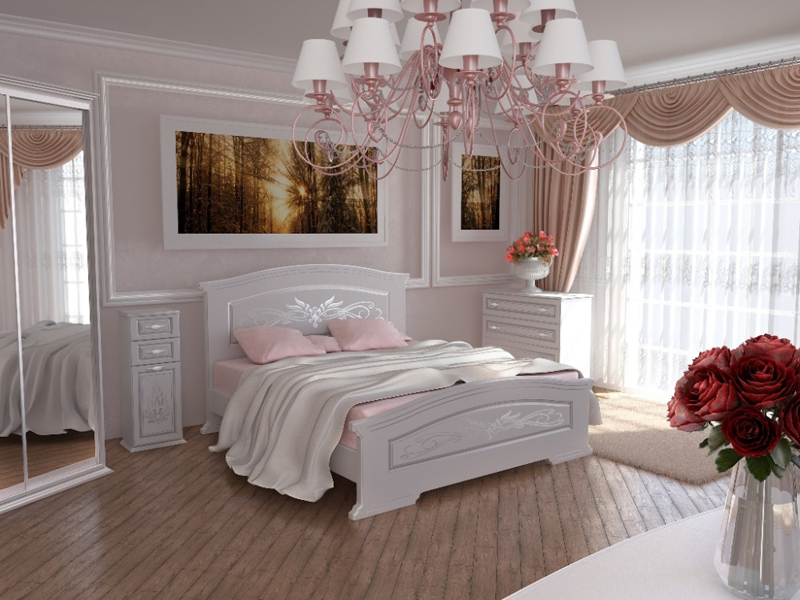 Класична біла спальня