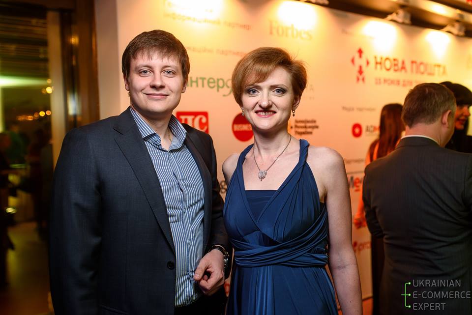 Святослав Амелин и Оксана Донская на церемонии награждения E-Awards2016
