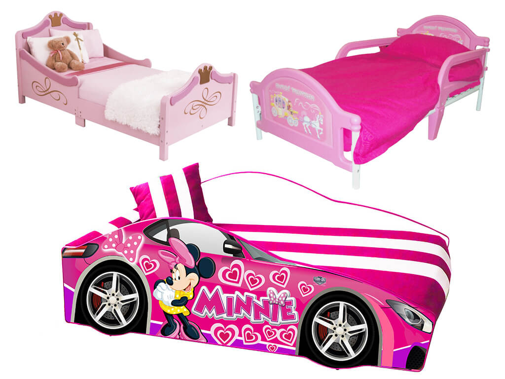 Розовые детские кровати