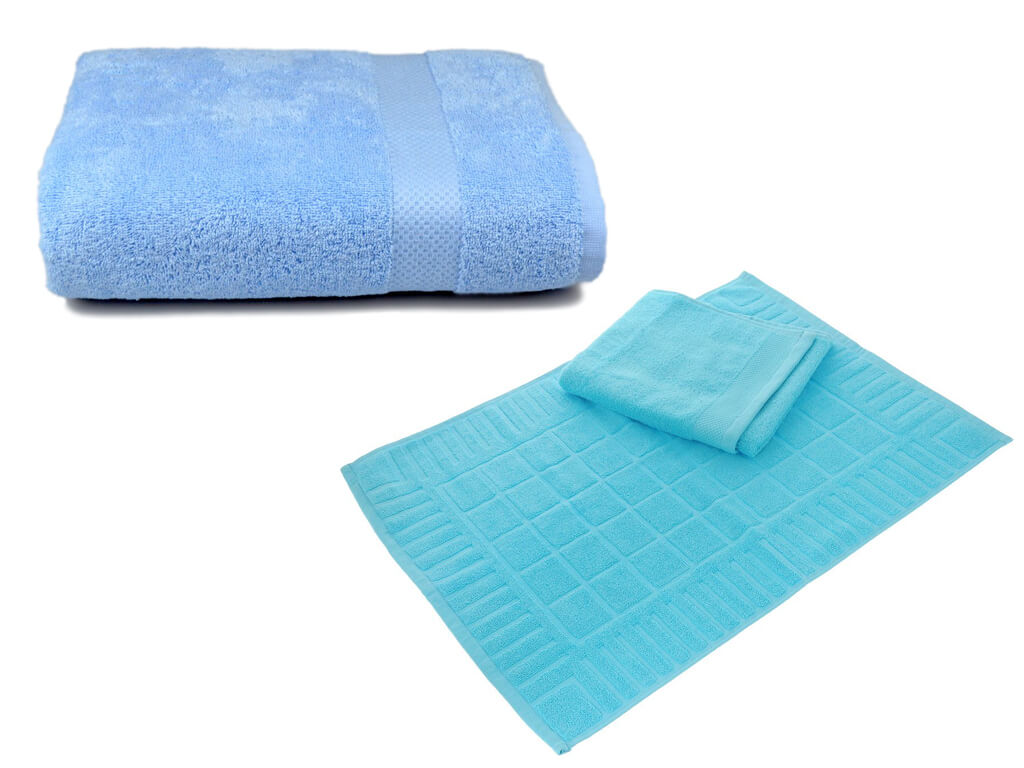 Голубые полотенца преобретают в МебелОК