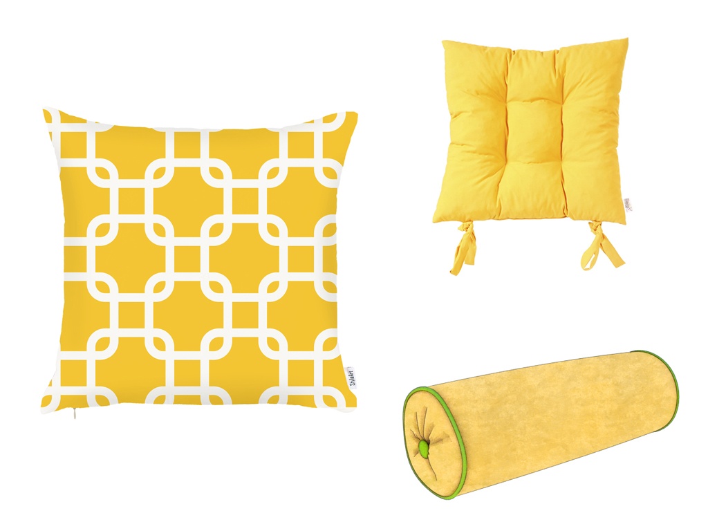 Желтые подушки