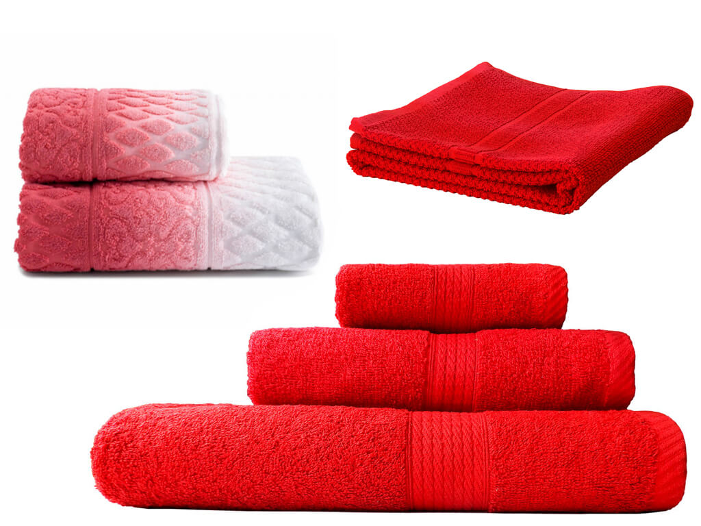 Красные полотенца